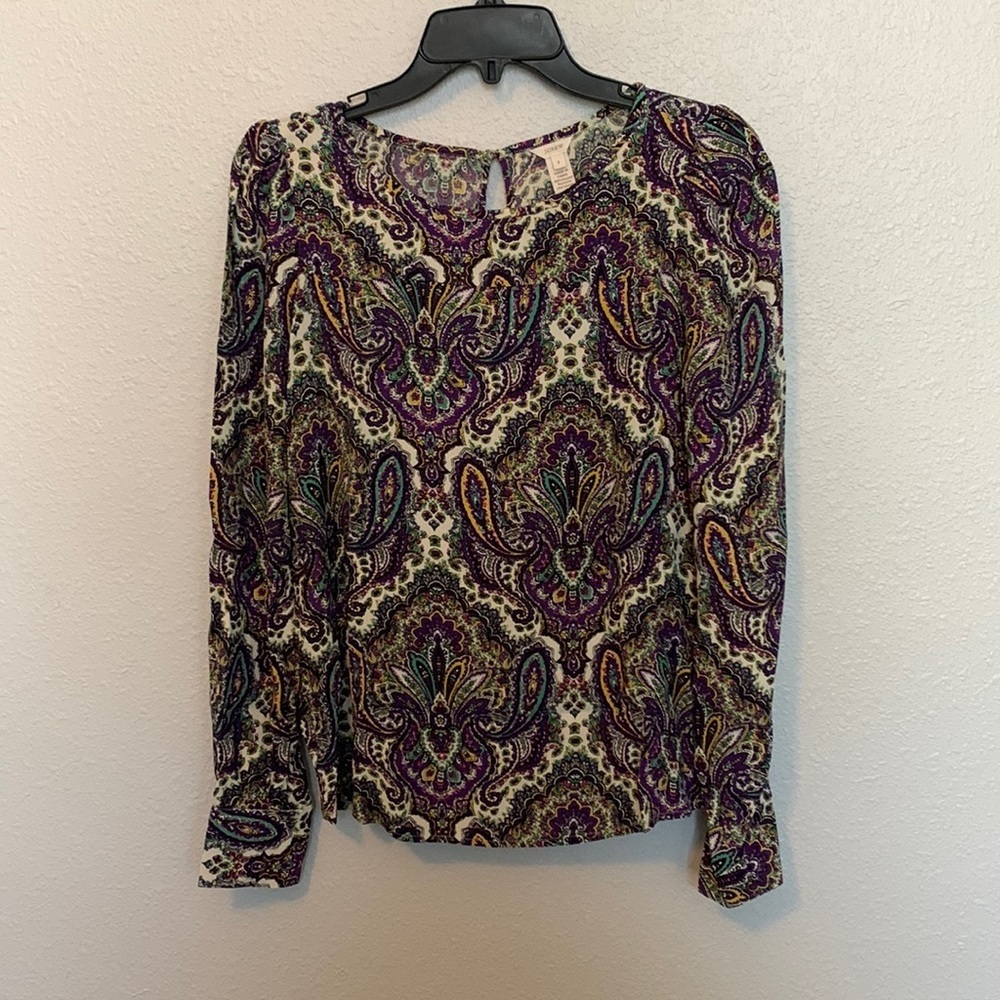 JCrew Talia Blouse - Royal Paisley Size 2